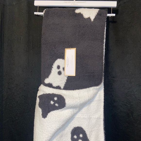 cupcakes & cashmere Other - Cupcakes and Cashmere Black & White Ghost Blanket